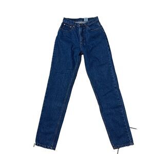 Vtg Jordache High Waisted Rise Tapered Leg Blue Mom Jeans Women's 9/10 Denim